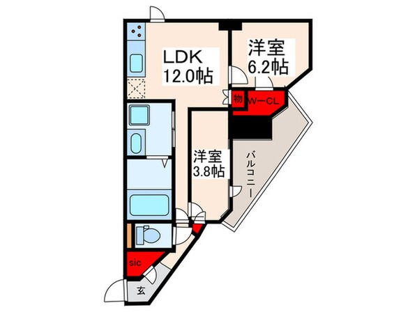 クレストコート町屋の物件間取画像